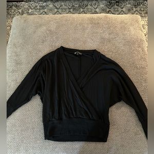Black low neck sweater